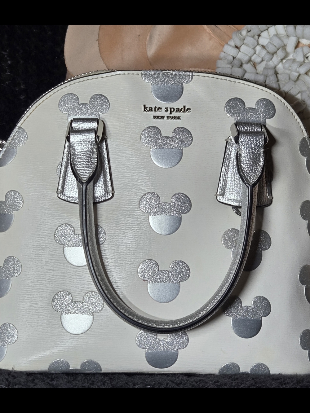 Kate Spade 🩶🤍🖤Limited Edition🖤🤍🩶 DISNEY PARKS Mickey Mouse Dome Satchel - Picture 13 of 14